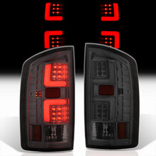 Load image into Gallery viewer, Dodge Ram 1500 2007-2008 / 2500 3500 2007-2009 LED Bar Tail Lights Chrome Housing Smoke Len White Tube (Excluding OEM LED Models)