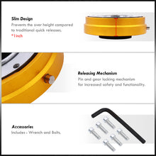 Load image into Gallery viewer, Universal Slim Style Steering Wheel Quick Release Gold