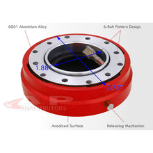 Load image into Gallery viewer, Universal Slim Style Steering Wheel Quick Release Red