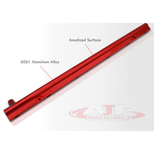Load image into Gallery viewer, JDM Sport Nissan RB30 Fuel Rail Red with Black Fittings