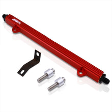 Load image into Gallery viewer, JDM Sport Mitsubishi EVO 4 5 6 7 8 9 1992–2007 / Eclipse 1995-1999 4G63 Fuel Rail Red with Black Fittings