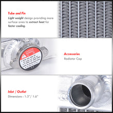 Load image into Gallery viewer, Ford Mustang V8 1967-1970 / Fairlane V8 1967-1969 / Falcon V8 1967-1969 / Ranchero V8 1967-1969 / Torino V8 1968-1969 Automatic & Manual Transmission Aluminum Radiator