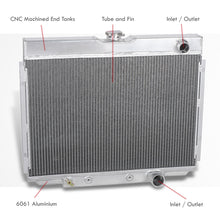 Load image into Gallery viewer, Ford Mustang V8 1967-1970 / Fairlane V8 1967-1969 / Falcon V8 1967-1969 / Ranchero V8 1967-1969 / Torino V8 1968-1969 Automatic & Manual Transmission Aluminum Radiator
