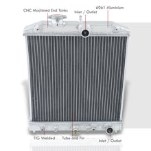 Load image into Gallery viewer, Honda Civic 1988-2000 / Del Sol 1993-1997 D-Series SOHC Auotomatic Transmission Aluminum Radiator