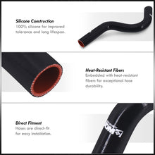 Load image into Gallery viewer, Honda Accord 2.2L 1990-1993 Silicone Radiator Hoses Black