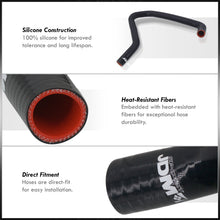 Load image into Gallery viewer, Honda Accord SOHC 1994-1997 Silicone Radiator Hoses Black