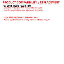 Load image into Gallery viewer, Ford F150 2018-2020 LED Bar Tail Lights Black Housing Clear Len (Excluding OEM LED Models)