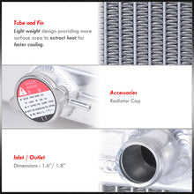 Load image into Gallery viewer, Ford F100 F150 F250 F350 Bronco 1968-1979 Manual Transmission Aluminum Radiator