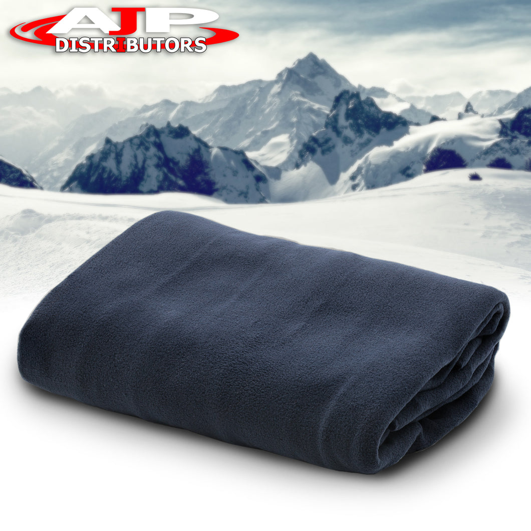 12V Electric Heated Polyester Blanket Navy Blue