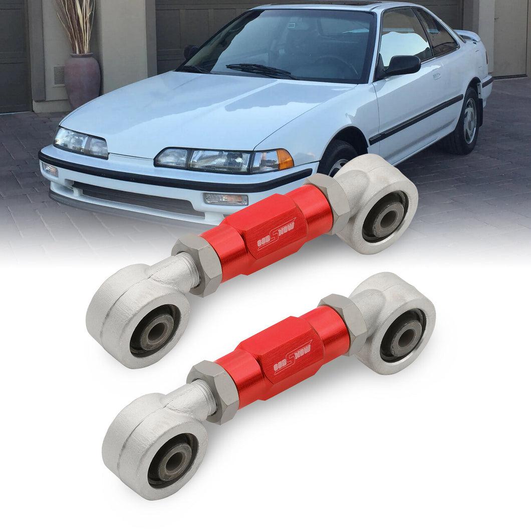 Acura Integra 1990-2001 / Honda Civic 1988-2000 / CRX 1988-1991 / Del Sol 1993-1997 Rear Control Toe Arms Kit Red (Version 4)