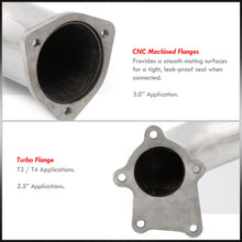Load image into Gallery viewer, Nissan 240SX S13 S14 S15 1989-2002 SR20DET T3/T4 Top Mount Turbo Downpipe