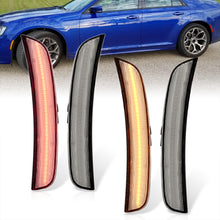 Load image into Gallery viewer, Chrysler 300 2015-2022 4 Piece Front Amber & Rear Red LED Side Marker Lights Clear Len
