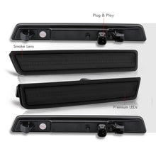 Load image into Gallery viewer, Dodge Challenger 2015-2022 4 Piece Front Amber & Rear Red LED Side Marker Lights Smoke Len