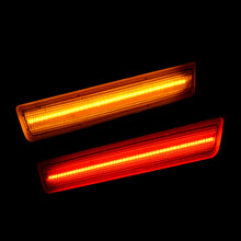 Load image into Gallery viewer, Dodge Challenger 2015-2022 4 Piece Front Amber & Rear Red LED Side Marker Lights Smoke Len