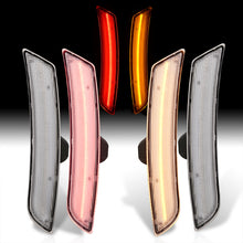 Load image into Gallery viewer, Chevrolet Camaro 2016-2022 LED Clear Lens Front Amber + Red Rear Side Markers Lights