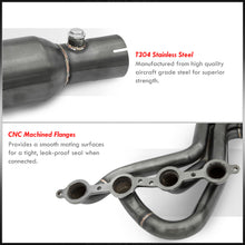 Load image into Gallery viewer, Chevrolet Silverado 1500 1999-2006 / Avalanche 1500 2002-2005 / Suburban 1500 2000-2004 / Tahoe 2000-2004 / GMC Sierra 1999-2006 / Yukon 2001-2004 / Yukon XL 2001-2004 Stainless Steel Long Tube Exhaust Header Black + Resonated Y-Pipe