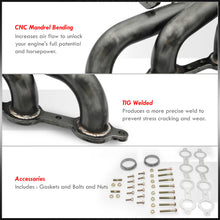 Load image into Gallery viewer, Chevrolet Silverado 1500 1999-2006 / Avalanche 1500 2002-2005 / Suburban 1500 2000-2004 / Tahoe 2000-2004 / GMC Sierra 1999-2006 / Yukon 2001-2004 / Yukon XL 2001-2004 Stainless Steel Long Tube Exhaust Header Black + Resonated Y-Pipe