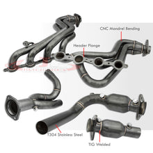 Load image into Gallery viewer, Chevrolet Silverado 1500 1999-2006 / Avalanche 1500 2002-2005 / Suburban 1500 2000-2004 / Tahoe 2000-2004 / GMC Sierra 1999-2006 / Yukon 2001-2004 / Yukon XL 2001-2004 Stainless Steel Long Tube Exhaust Header Black + Resonated Y-Pipe