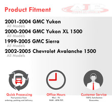 Load image into Gallery viewer, Chevrolet Silverado 1500 1999-2006 / Avalanche 1500 2002-2005 / Suburban 1500 2000-2004 / Tahoe 2000-2004 / GMC Sierra 1999-2006 / Yukon 2001-2004 / Yukon XL 2001-2004 Stainless Steel Long Tube Exhaust Header Black + Resonated Y-Pipe