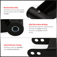 Load image into Gallery viewer, 1997-2003 Ford F150 1"-2" Black Adjustable Rear Suspension Lowering Leveling Shackles Kit