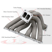 Load image into Gallery viewer, Toyota Supra MK3 1986-1992 1JZGTE 2.5L T04B Ceramic Coating Turbo Manifold