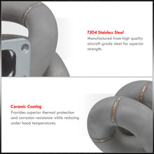 Load image into Gallery viewer, Acura Integra 1990-2001 / Honda Civic 1988-2000 / CRX 1988-1991 / Del Sol 1993-1997 B-Series B16 B18 B20 T3/T4 Ram Horn Ceramic Turbo Manifold (38mm Wastegate Flange)