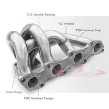 Load image into Gallery viewer, Nissan 240SX 1989-1998 KA24DE T25/T28 Bottom Mount Stainless Steel Turbo Manifold
