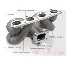 Load image into Gallery viewer, Honda Civic 1988-2000 / CRX 1988-1991 / Del Sol 1993-1997 D-Series D15 D16 T3/T4 Ram Horn Ceramic Turbo Manifold (38mm Wastegate Flange)