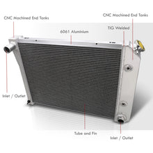Load image into Gallery viewer, Chevrolet Nova 5.0L 5.7L 1973-1974 / Buick Apollo 5.7L 1973-1974 / Oldsmobile Omega 4.1L 5.7L 1973-1974 / Pontiac Ventura 5.7L 1973-1974 Oldsmobile 98 5.7L 1973 Manual Transmission Aluminum Radiator