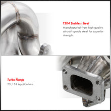 Load image into Gallery viewer, Honda Civic 1988-2000 / CRX 1988-1991 / Del Sol 1993-1997 D-Series D15 D16 T3/T4 Ram Horn Stainless Steel Turbo Manifold (38mm Wastegate Flange)