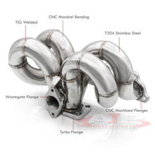 Load image into Gallery viewer, Honda Civic 1988-2000 / CRX 1988-1991 / Del Sol 1993-1997 D-Series D15 D16 T3/T4 Ram Horn Stainless Steel Turbo Manifold (38mm Wastegate Flange)