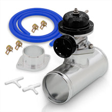 Load image into Gallery viewer, Universal Type S/RS Black Blow Off Valve BOV + 2.5" Aluminum Adapter Flange Kit