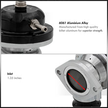 Load image into Gallery viewer, Universal Type S/RS Black Blow Off Valve BOV + 2.5" Aluminum Adapter Flange Kit