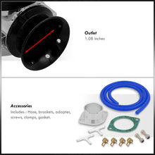 Load image into Gallery viewer, Universal Type S/RS Black Blow Off Valve BOV + 2.5" Aluminum Adapter Flange Kit