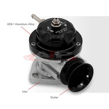 Load image into Gallery viewer, Universal Type S/RS Black Blow Off Valve BOV + 2.5" Aluminum Adapter Flange Kit