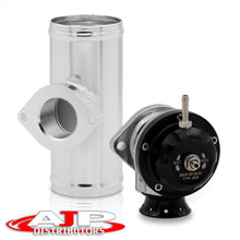 Load image into Gallery viewer, Universal Type S/RS Black Blow Off Valve BOV + 2.5" Aluminum Adapter Flange Kit