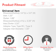 Load image into Gallery viewer, Universal Type S/RS Black Blow Off Valve BOV + 2.5&quot; Aluminum Adapter Flange Kit

