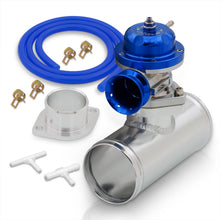 Load image into Gallery viewer, Universal Type S/RS Blue Blow Off Valve BOV + 2.5" Aluminum Adapter Flange Kit