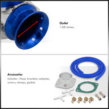 Load image into Gallery viewer, Universal Type S/RS Blue Blow Off Valve BOV + 2.5" Aluminum Adapter Flange Kit