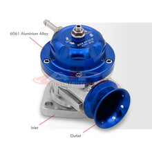 Load image into Gallery viewer, Universal Type S/RS Blue Blow Off Valve BOV + 2.5" Aluminum Adapter Flange Kit