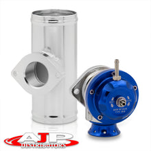 Load image into Gallery viewer, Universal Type S/RS Blue Blow Off Valve BOV + 2.5" Aluminum Adapter Flange Kit