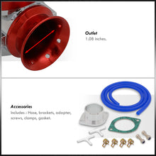 Load image into Gallery viewer, Universal Type S/RS Red Blow Off Valve BOV + 2.5" Aluminum Adapter Flange Kit