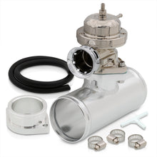 Load image into Gallery viewer, Adjustable PSI BOV Gunmetal Top Chrome Lip Blow Off Valve Aluminum Adapter Pipe