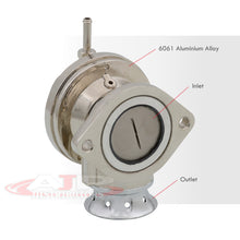 Load image into Gallery viewer, Adjustable PSI BOV Gunmetal Top Chrome Lip Blow Off Valve Aluminum Adapter Pipe