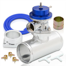 Load image into Gallery viewer, Type-S Blue Blow Off Valve BOV Adjustable PSI + 2.5" Aluminum Adapter Pipe