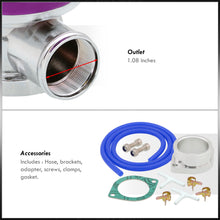 Load image into Gallery viewer, Type-S Purple Blow Off Valve BOV Adjustable PSI + 2.5" Aluminum Adapter Pipe
