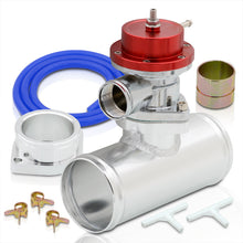Load image into Gallery viewer, Type-S Red Blow Off Valve BOV Adjustable PSI + 2.5" Aluminum Adapter Pipe Set