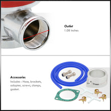 Load image into Gallery viewer, Type-S Red Blow Off Valve BOV Adjustable PSI + 2.5" Aluminum Adapter Pipe Set