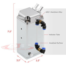 Load image into Gallery viewer, Universal 600ML Rectangular Oil Catch Can Tank 7"x3"x2.5" Chrome