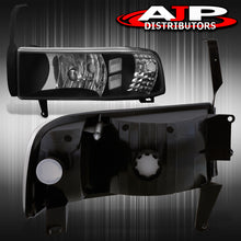 Load image into Gallery viewer, Dodge Ram 1500 2500 3500 1994-2001 1 Piece Headlights Black Housing Clear Len Clear Reflector ( Except sports package models )
